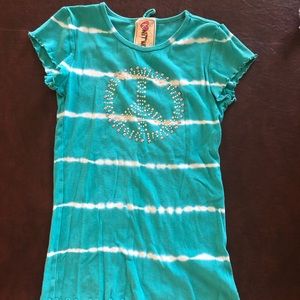 Y2K Peace Sign Tie Dye Shirt